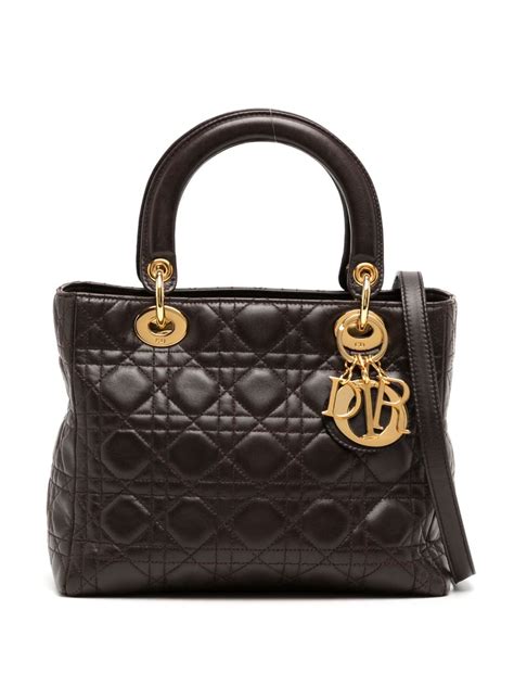 dior monogram vintage bag|pre owned lady dior bag.